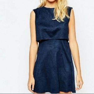 ASOS faux suade cut out dress